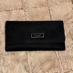Kate Spade Black Wallet with Gold Plaque